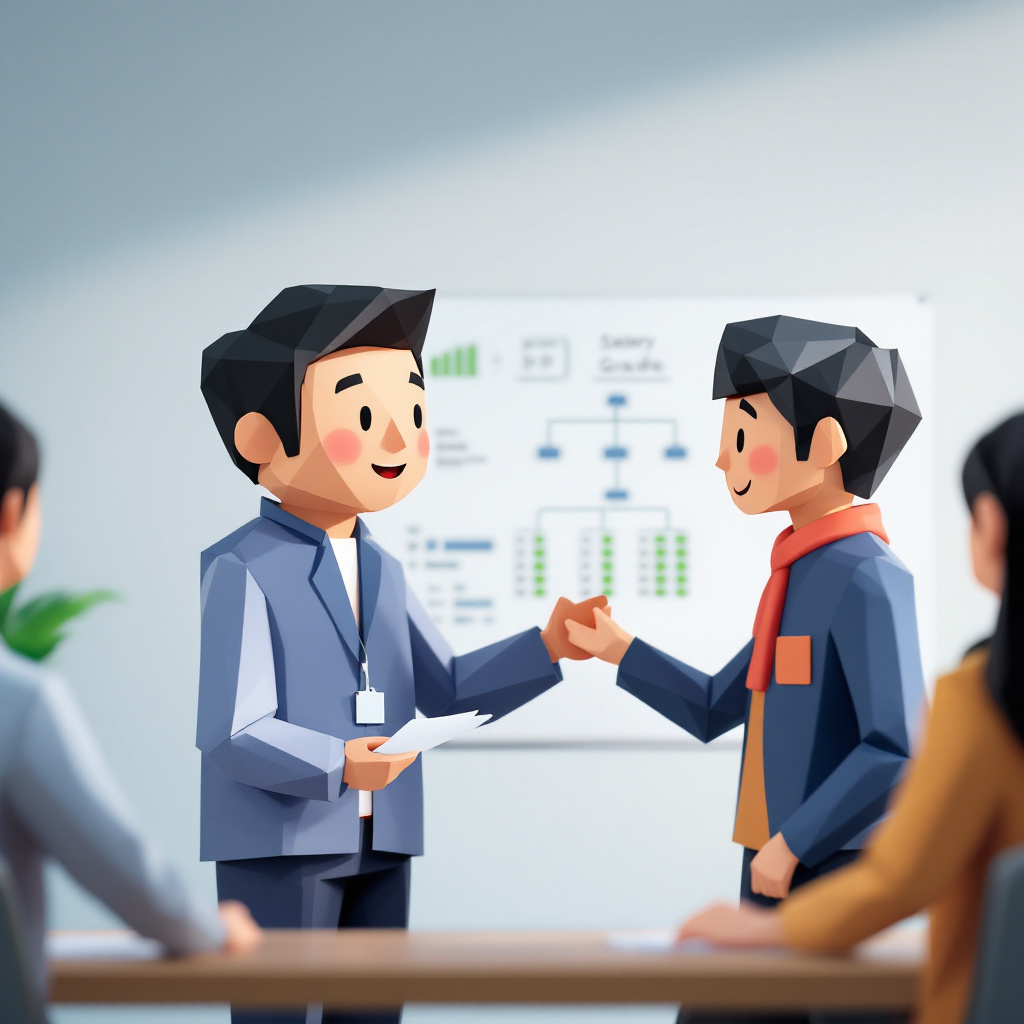 人事企画・制度設計のキャラクターイラスト