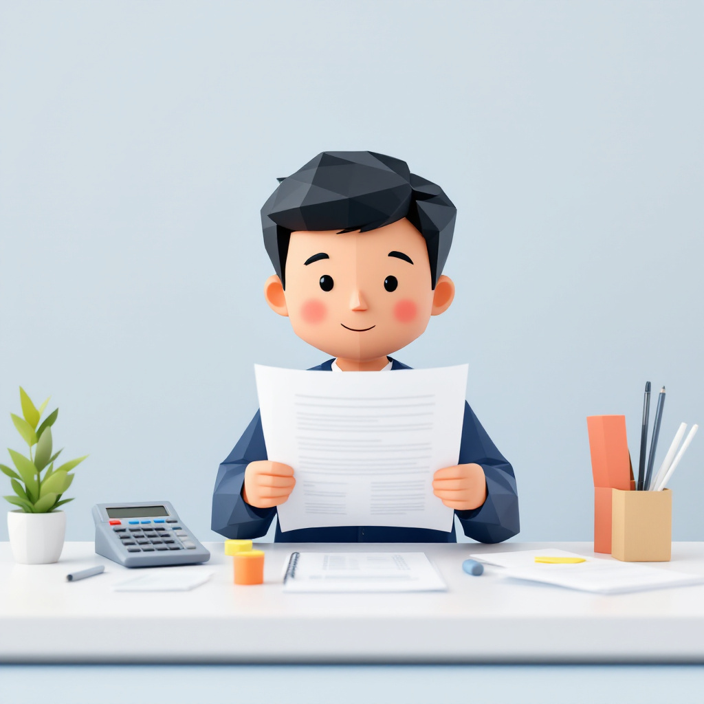 労務担当のキャラクターイラスト