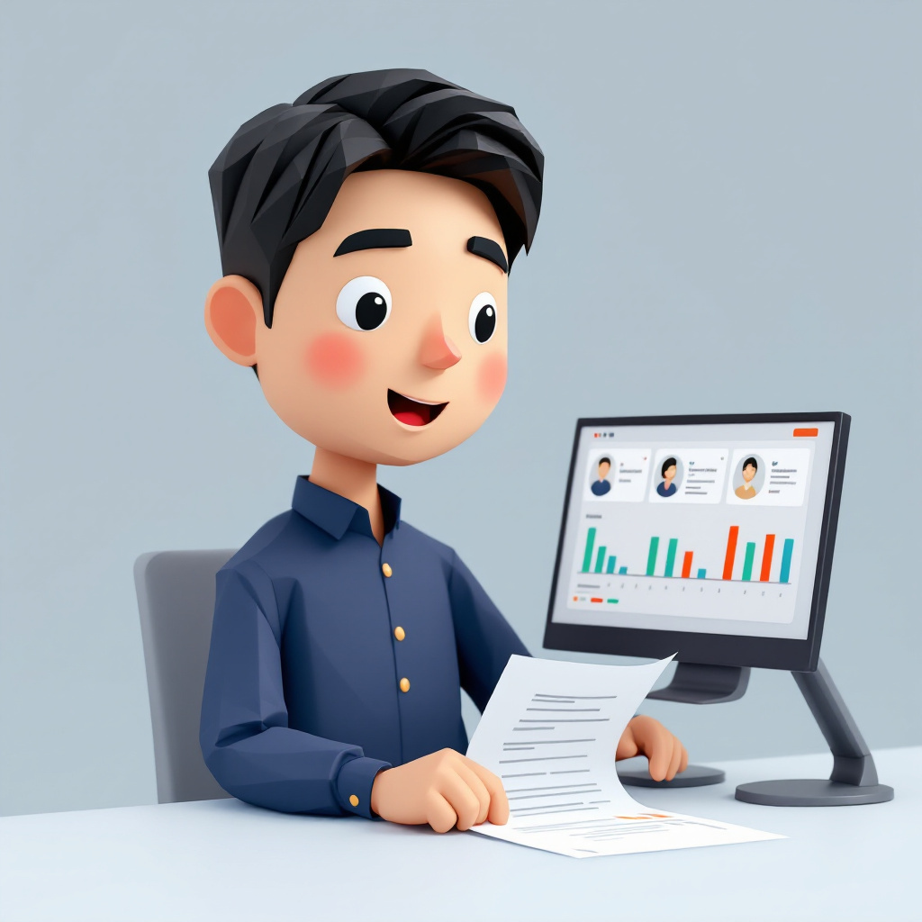 採用担当(事業会社)のキャラクターイラスト